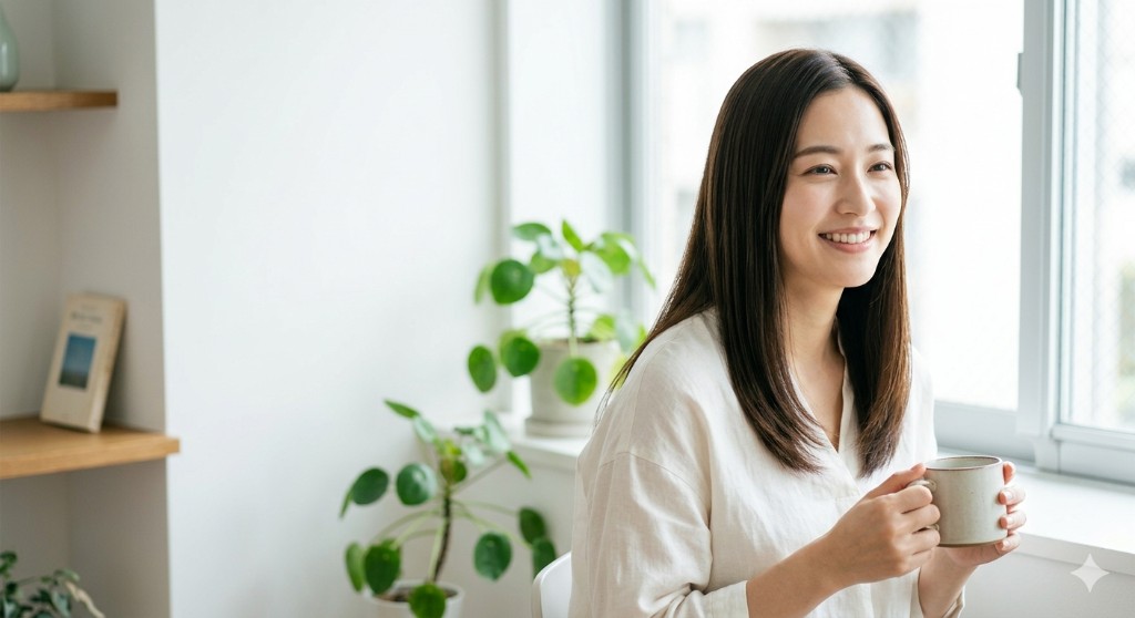 艶のあるまとまった髪の仕上がりイメージ